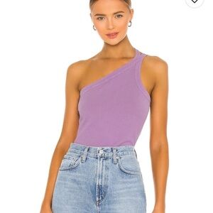 John Elliott Purple Asymmetrical Sleeveless Tank top